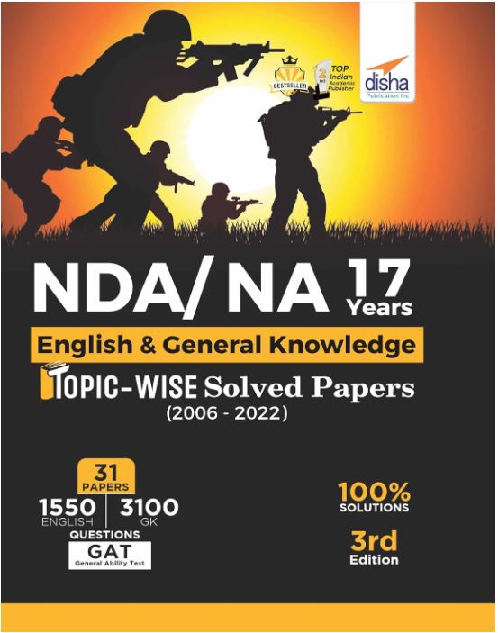 NDA  NA 17 years English & General Knowledge Topic-wise Solved Papers (2006 2022) 3rd Edition 